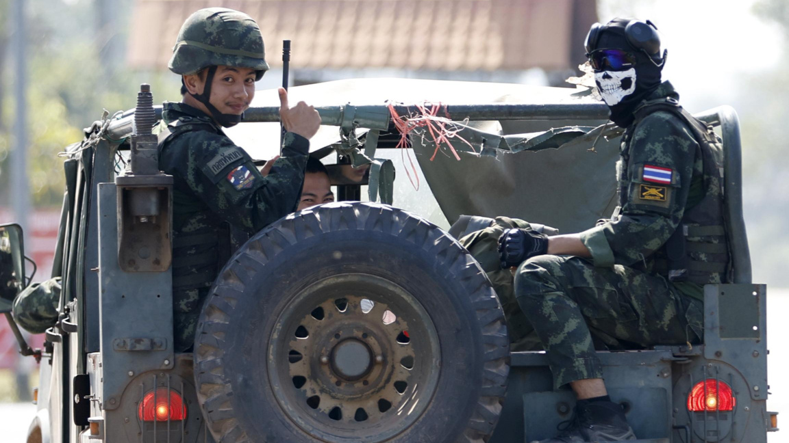 Тайландски войници в провинция Сурин, 9 декември 2025 г.