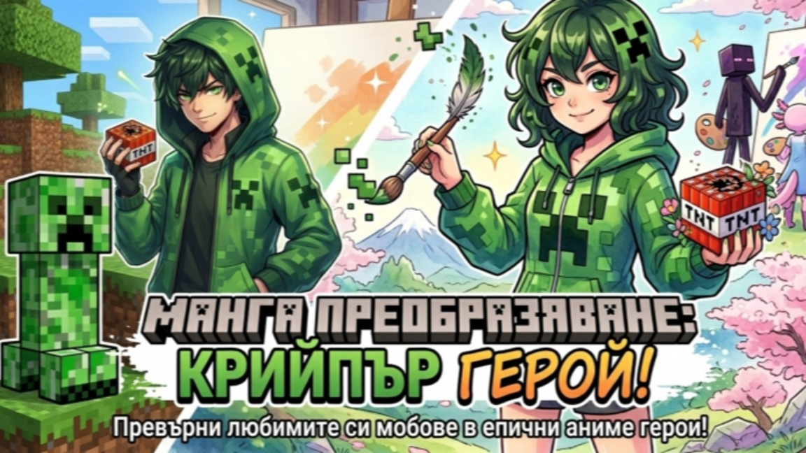 Крийпър герой - манга рисуване за деца