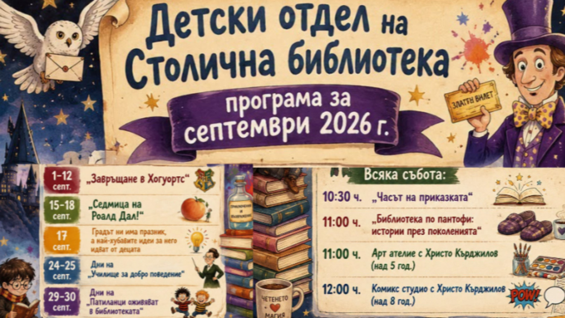 Какво ни очаква в Детски отдел на столична библиотека?